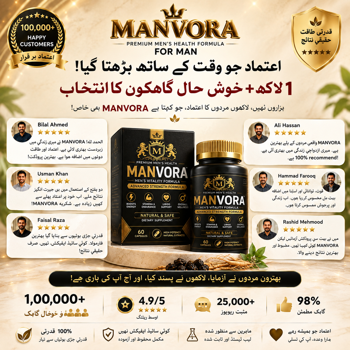 MANVORA™ Premium Herbal Formula for Men